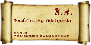Mosánszky Adelgunda névjegykártya